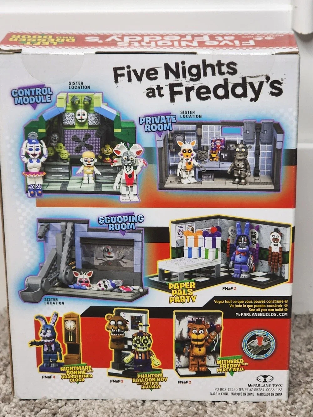 New McFarlane Five Nights at Freddy's Nightmare Foxy Left Dresser & Door Set